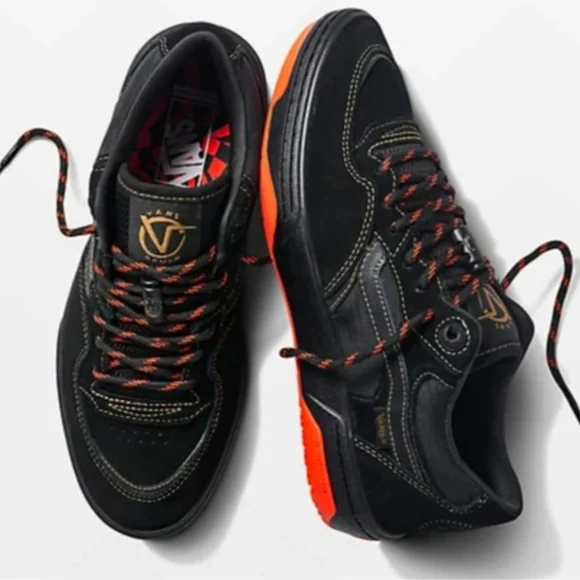 Vans Rowan 2 Skate Men Size 7 Spitfire Pro Impactwaffle Black and Orange 112025 - Picture 2 of 9